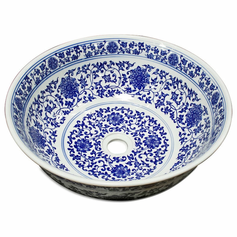 Top 10 🌟 China Furniture And Arts Blue And White Porcelain Floral Motif Oriental Basin 🎉 - Image 2