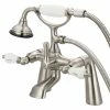 Flash Sale 💯 Water Creation Vintage Classic Deck Mount Tub Faucet With Handshower, Brushed Nickel Finish Wit 👏