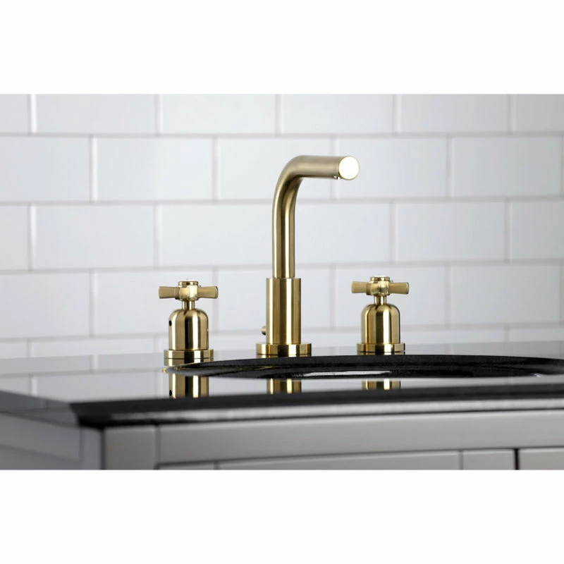 Buy ๐งจ Kingston Brass Fauceture Widespread Bathroom Faucet With Brass Pop-Up, Brushed Brass โ๏ธ - Image 3