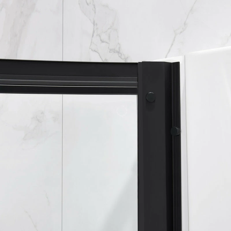 Discount ๐งจ OVE Decors Breeze 36 Shower Kit, Clear Glass Walls And Base, Black ๐ - Image 8