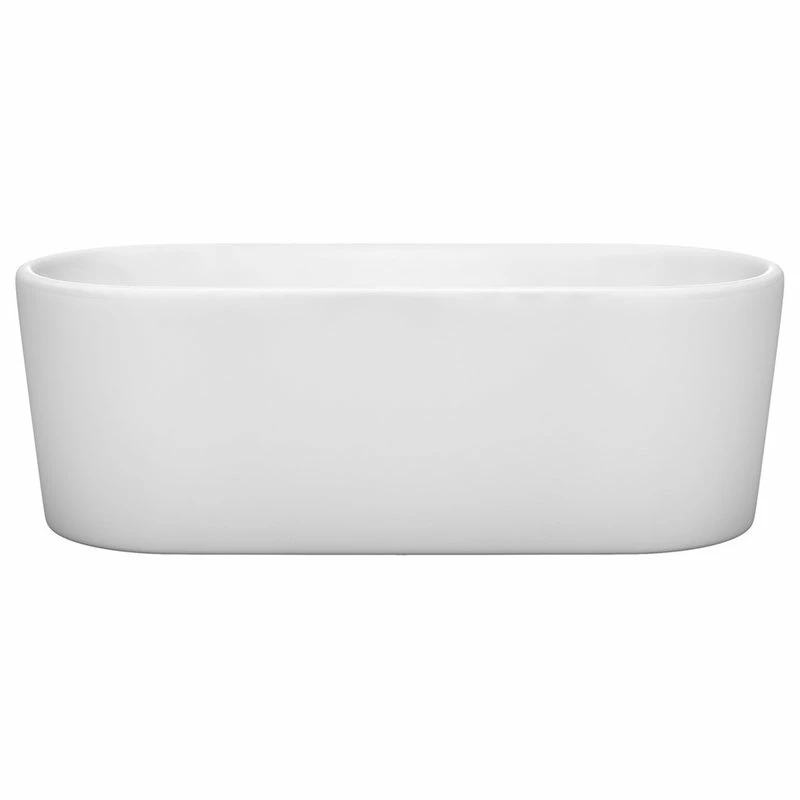 Best deal β Wyndham Collection Ursula 67" Freestanding White Bathtub, Polished Chrome Drain And Overflow Trim 𧨠- Image 2