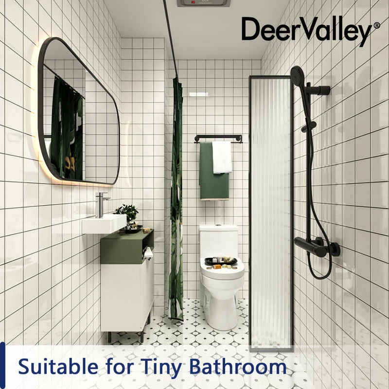 Best Sale 🧨 DeerValley Modern Small One Piece Toilet, Compact Bathroom Tiny Mini Commode Dual Flush 🧨 - Image 9