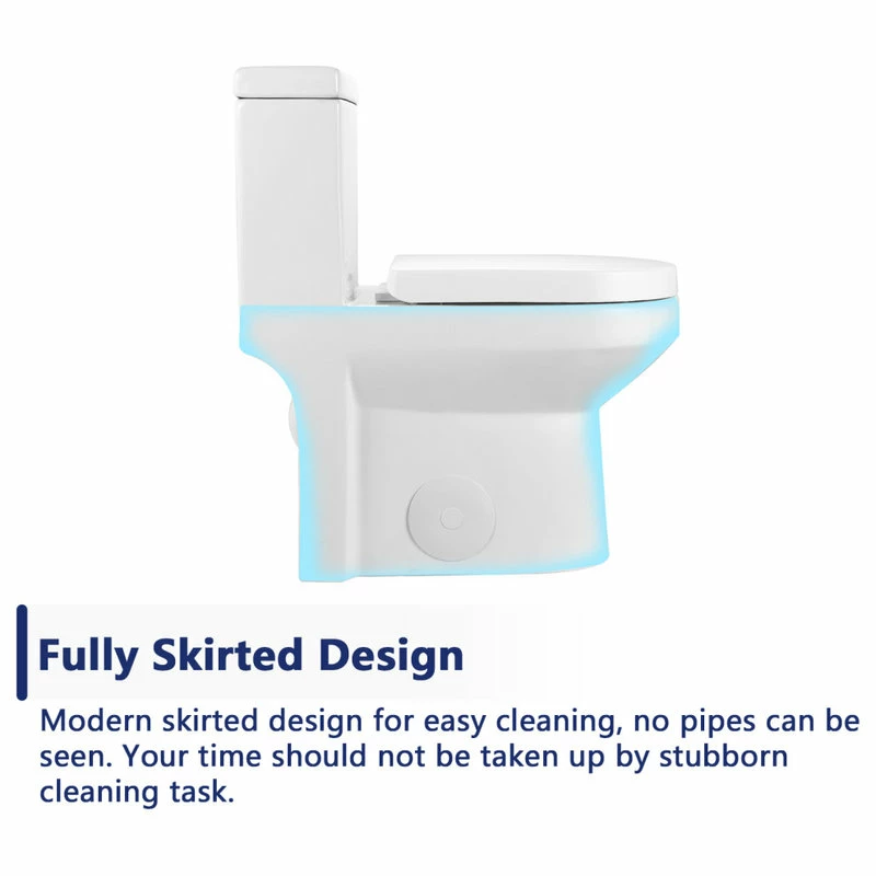 Best Sale 🧨 DeerValley Modern Small One Piece Toilet, Compact Bathroom Tiny Mini Commode Dual Flush 🧨 - Image 11