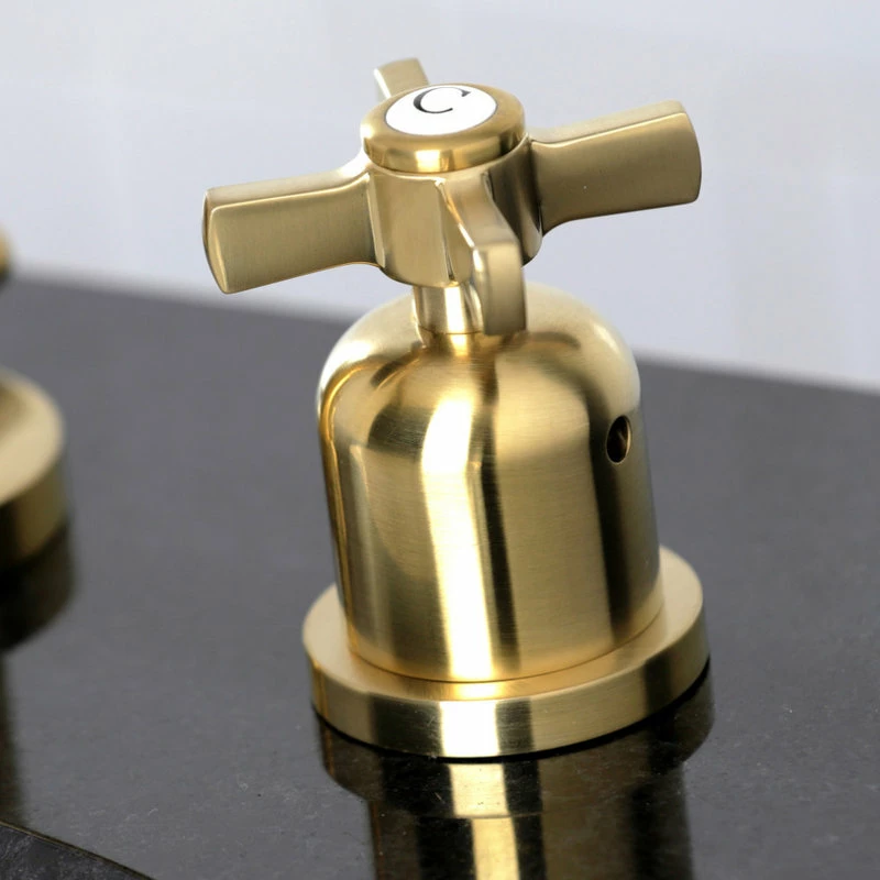 Buy ๐งจ Kingston Brass Fauceture Widespread Bathroom Faucet With Brass Pop-Up, Brushed Brass โ๏ธ - Image 5