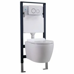 Flash Sale ๐ Homary Wall Hung Elongated Toilet Bowl 1.1/1.6 GPF Dual Flush Toilet, Bowl & Tan ๐