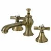 Budget 🛒 Kingston Brass Widespread Bathroom Faucet With Brass Pop-Up, Antique Brass 🧨