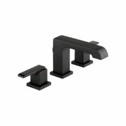 Best reviews of ❤️ Delta Faucet Delta Ara Two Handle Widespread Bathroom Faucet, Matte Black, 3567-BLMPU-DST 🧨