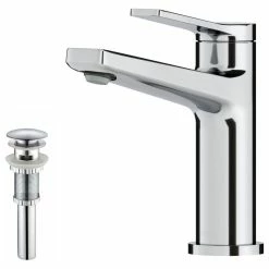 Wholesale ⌛ Kraus USA, Inc. Kraus Indy 1-Handle Bathroom Basin Faucet Chrome With Overflow Drain ✨