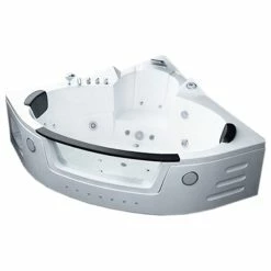 Discount 👍 Simbashoppingusa Whirlpool Bathtub 59"x59" Double Pump Heater, Santangels ❤️