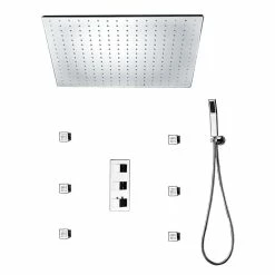 Budget 🌟 BathSelect 20" Large Shower Head With 3 Way Mixer And Handshower 🌟