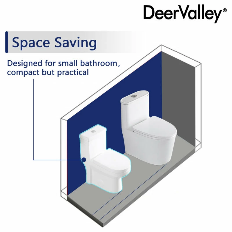 Best Sale 🧨 DeerValley Modern Small One Piece Toilet, Compact Bathroom Tiny Mini Commode Dual Flush 🧨 - Image 14