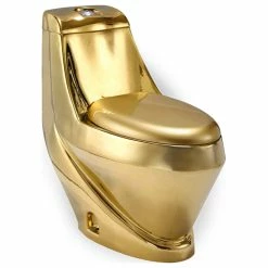Coupon 💯 Maison De Philip One-Piece Toilet Seat Included Polished Gold 🥰