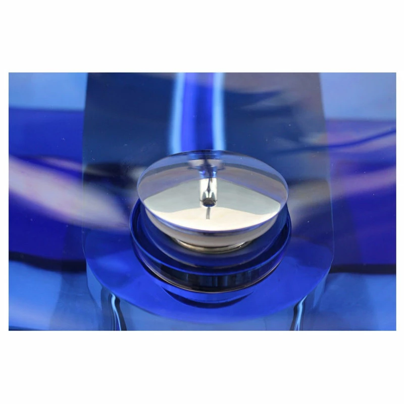 Cheap โญ Renovators Supply Manufacturing Blue Glass Wall Mount Sink Lotus Design With Chrome Faucet, Drain And Towel Bar ๐ - Image 8