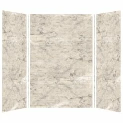 Hot Sale 🎁 Transolid SWK603696-49 Saramar 60"x36"x96" Shower Wall Kit, Sand Creme 🤩