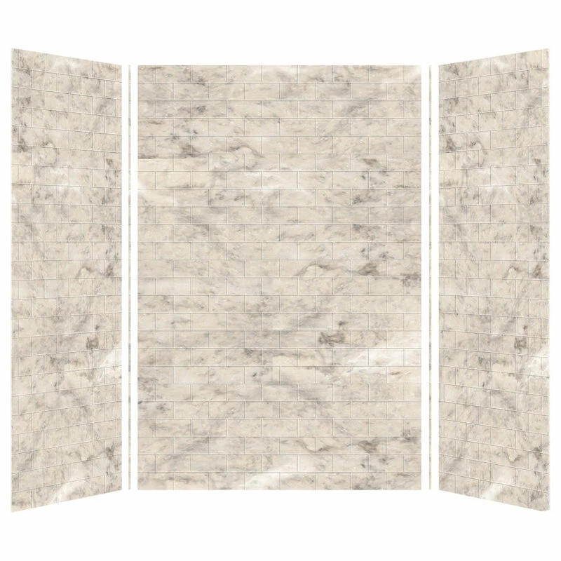 Hot Sale 🎁 Transolid SWK603696-49 Saramar 60"x36"x96" Shower Wall Kit, Sand Creme 🤩