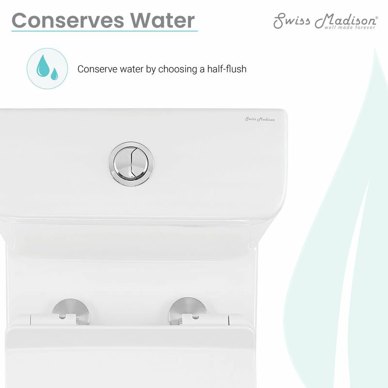 Best reviews of ๐ Swiss Madison Calice Two Piece Rear Outlet Elongated Toilet Dual Flush .8/1.28 Gpf ๐งจ - Image 9