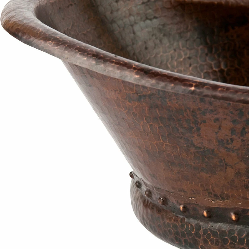 Coupon 💯 Premier Copper Products Bath Tub Vessel 🔨 Hammered Copper Sink, Oil Rubbed Bronze 👏 - Image 3