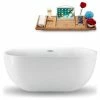 Best Pirce 🛒 59" Streamline Freestanding Tub And Tray With Internal Drain 🛒