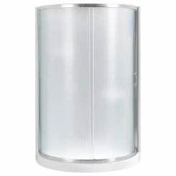 Outlet 🔥 OVE Decors Breeze 36 Shower Kit, Frosted Glass Walls And Base, Satin Nickel 👍