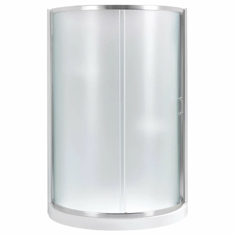 Outlet 🔥 OVE Decors Breeze 36 Shower Kit, Frosted Glass Walls And Base, Satin Nickel 👍