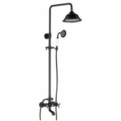 Top 10 🔥 Homary Classic Bathroom Exposed Rainfall Shower System With Tub Spout Antique Black 😉
