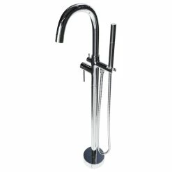 Cheap 🔥 Castello USA Neptune Freestanding Tub Filler Faucet, Chrome, Standard Handle 🔥