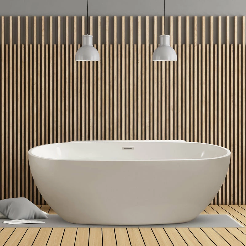 Coupon 👏 59" Streamline N-300-59FSWH-FM Soaking Freestanding Tub With Internal Drain 💯 - Image 3