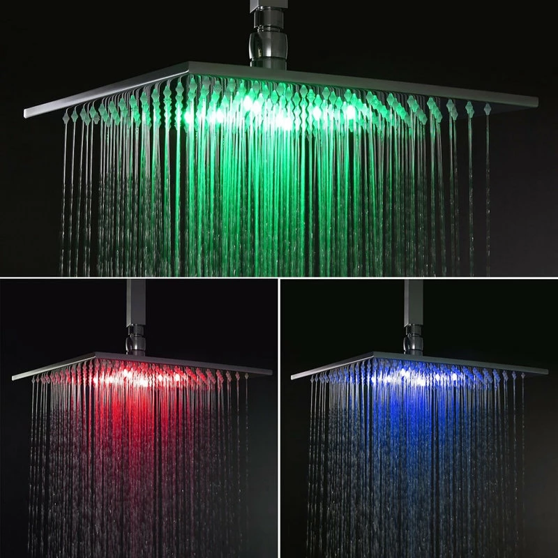 Discount ๐งจ BathSelect Perugia 16" Ceiling Mount LED Shower Head With Body Massage Jets ๐ - Image 2