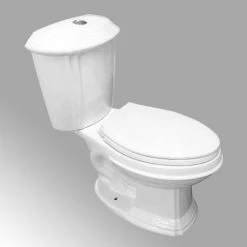 Cheap 👏 Renovators Supply Manufacturing White Sheffield 2-Pc WaterSense Dual Flush Elongated Toilet With Slow Close Seat 🔔
