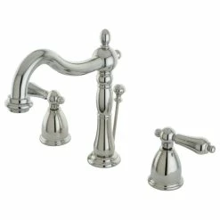 Brand new 🤩 Kingston Brass Widespread Bathroom Faucet With Brass Pop-Up, Polished Nickel 💯