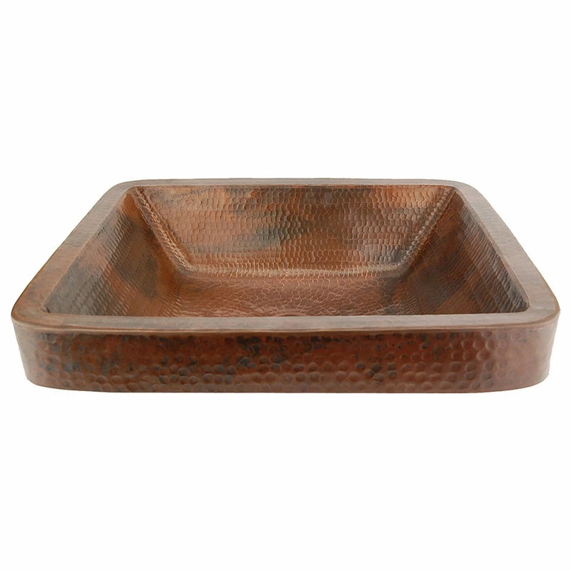 Wholesale โ๏ธ Premier Copper Products 19" Rectangle ๐ Skirted Vessel ๐จ Hammered Copper Sink, Oil Rubbed Bronze โ - Image 3