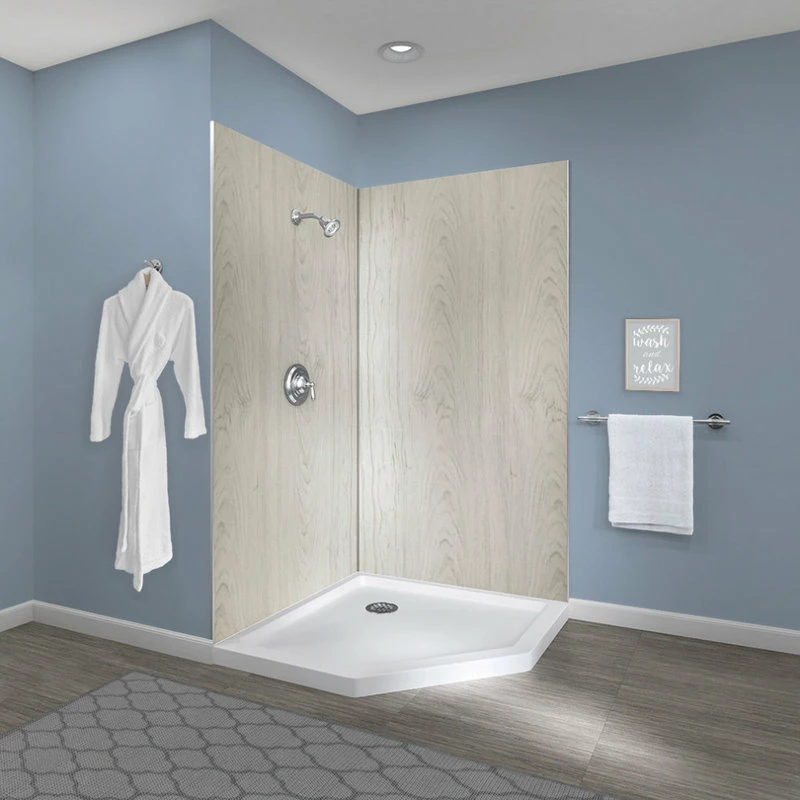 Hot Sale ✨ Miseno MSW784242 ReadySet 42" X 42" X 78" Two Panel Corner Shower - Weathered 🥰