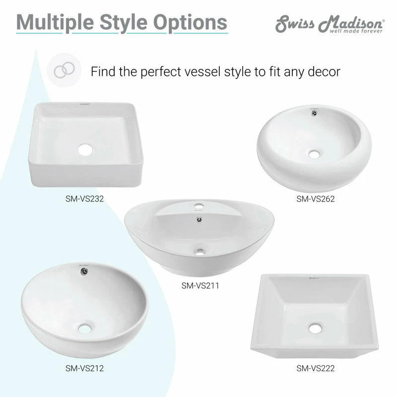 Buy ๐ Swiss Madison Voltaire Wide Rectangle Vessel Sink โจ - Image 10