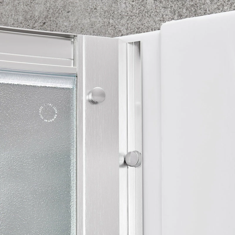 Outlet 🔥 OVE Decors Breeze 36 Shower Kit, Frosted Glass Walls And Base, Satin Nickel 👍 - Image 8