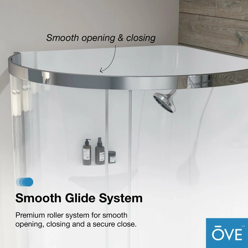 Best reviews of 🥰 OVE Decors Breeze 34 Shower Kit, Clear Glass Walls And Base, Satin Nickel 🔔 - Image 10