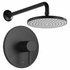 Coupon ⭐ Luxier SS-B01-T Rainfall Shower Faucet Set, Matte Black ❤️