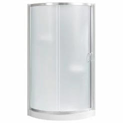 Top 10 🎁 OVE Decors Breeze 34 Shower Kit, Frosted Glass Walls And Base, Satin Nickel 👍