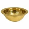 Discount 🧨 Nantucket Sinks 13" Hand 🔨 Hammered Brass Round Undermount Bar Room Sink ✔️