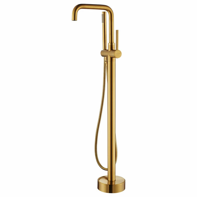 Outlet 🥰 Vinnova Delara Freestanding Tub Faucet, Hand Shower, Brushed Gold 🎁 - Image 2