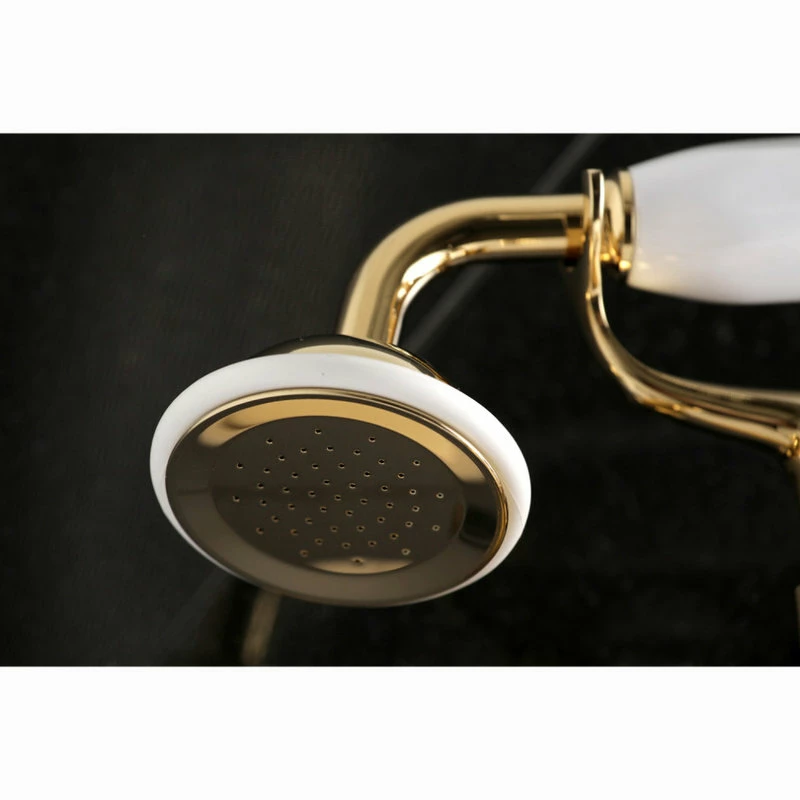 Deals ๐ Kingston Brass Kingston Adjustable Center Tub Wall Mount Clawfoot Tub Faucet, Polished Brass ๐ - Image 2