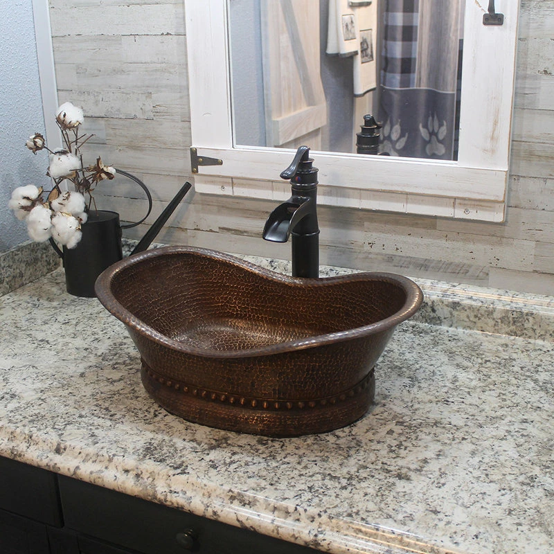 Coupon 💯 Premier Copper Products Bath Tub Vessel 🔨 Hammered Copper Sink, Oil Rubbed Bronze 👏 - Image 10