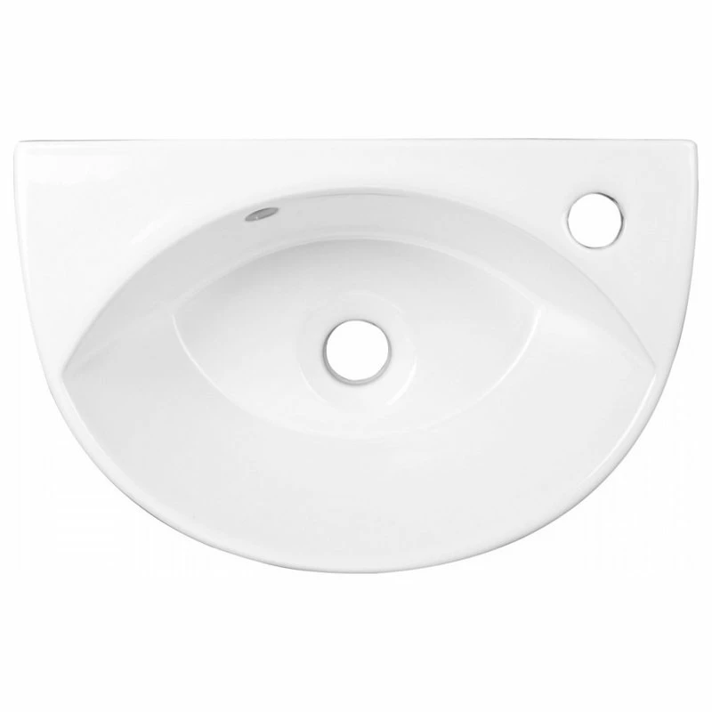 Cheapest ๐ Renovators Supply Manufacturing White Ceramic Bathroom Wall Mount Sink 17" Oval Basin With Faucet Hole Overflow ๐ - Image 4