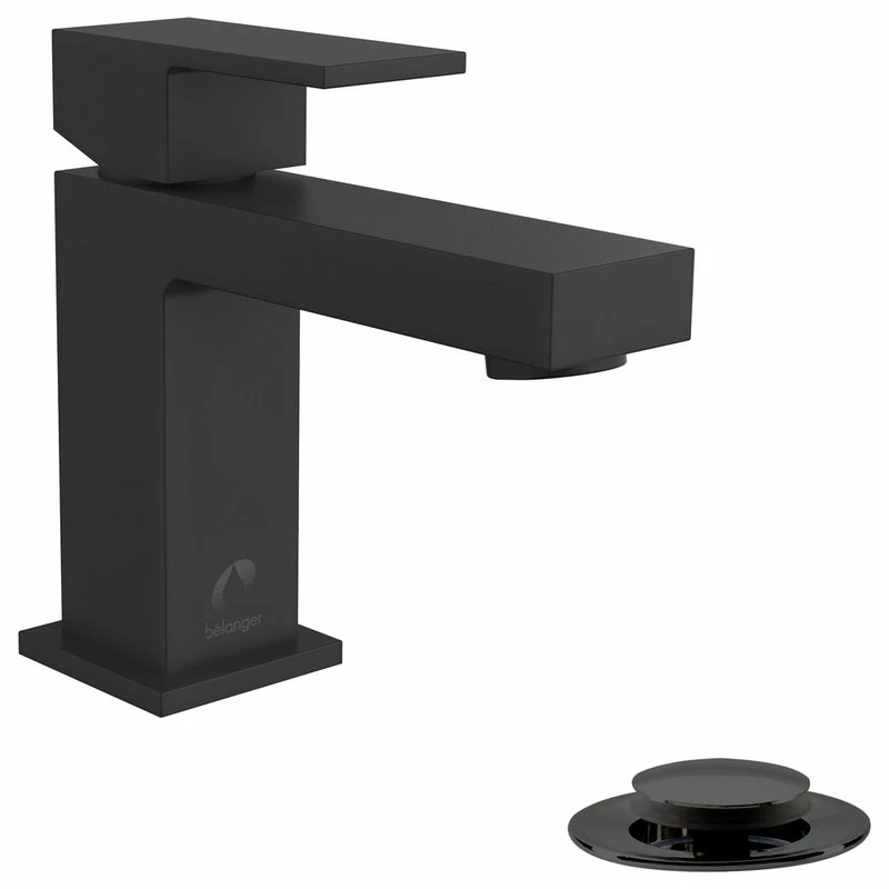 Cheapest ๐ Keeney Holdings LLC Belanger QUA21 Single Handle Bathroom Faucet With Drain, Matte Black ๐ฅ