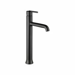 Discount 🤩 Delta Faucet Delta Trinsic Single Handle Vessel Bathroom Faucet, Matte Black, 759-BL-DST ✨