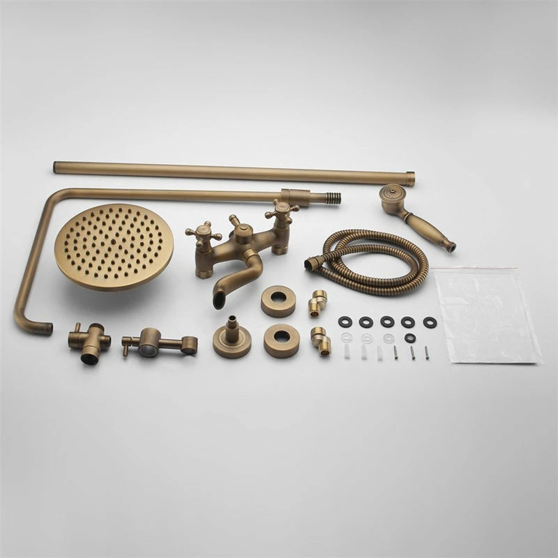 Deals ๐ Fontana Showers Auralie Antique Brass Wall Mounted Shower Set ๐ - Image 3