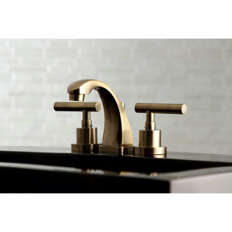 Deals ๐ฏ Kingston Brass KS494.CML Manhattan 1.2 GPM Widespread Bathroom - Antique Brass ๐ฏ - Image 2