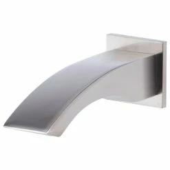 Deals 🌟 Alfi Trade Brushed Nickel Curved Wallmounted Tub Filler Bathroom Spout, Brushed Nickel 🤩