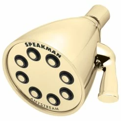 Cheapest 🥰 Speakman Company Anystream Icon 8-Jet Showerhead, Polished Brass ⭐
