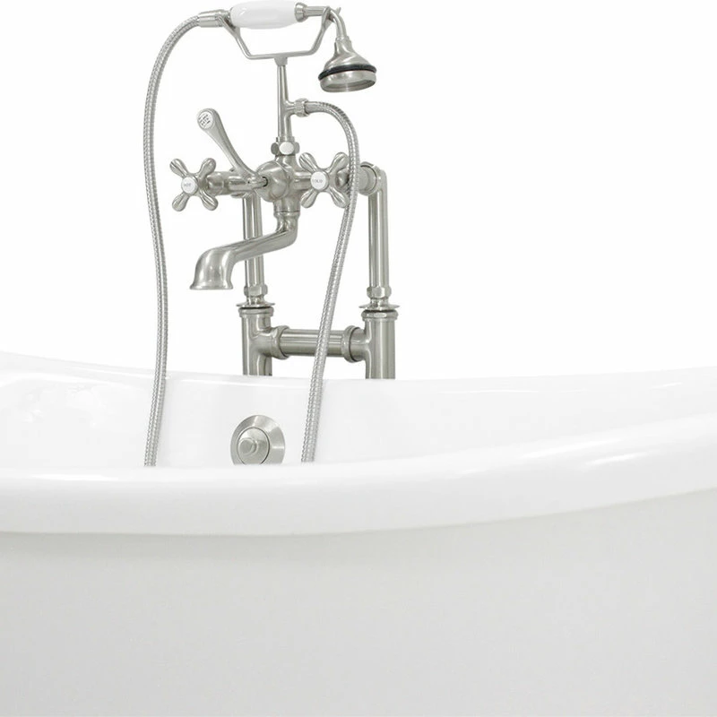 Best Pirce ๐ The Tub Studio Isabetta White French Bateau Pedestal Bathtub, 59" Length ๐ฅ - Image 4