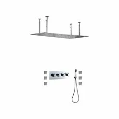 Cheap ๐ฅฐ BathSelect Reno 40"x20" Luxury Bath Shower Set Stainless Steel Rain Shower Head ๐